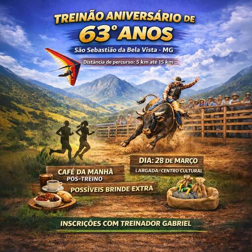 Event cover Trein�o Anivers�rio de 63 anos de S�o Sebasti�o da Bela Vista
