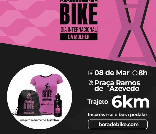 Portada del evento Bora de Bike - Dia Internacional da Mulher 
