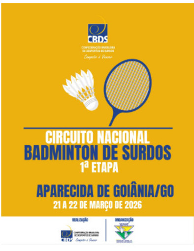 Event cover CBDS - Circuito Nacional de Badminton - 1� Etapa 2026