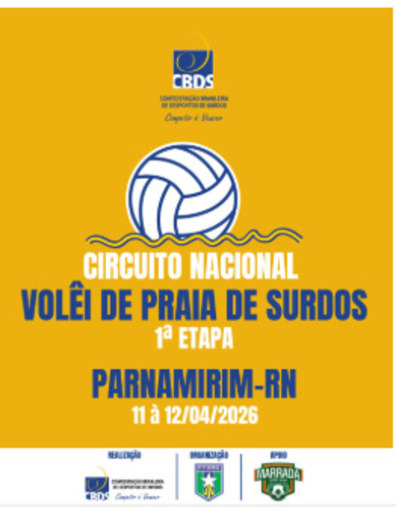 Event cover CBDS - Circuito Nacional de V�lei de Praia - 1� Etapa 2026
