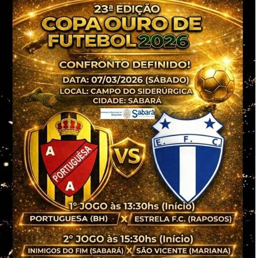Event cover Copa Ouro de Futebol - Jogos 07/03