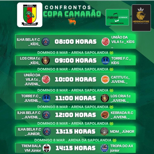 Event cover COPA CAMAR�O 2� DIA - CATEGORIA KIDS 