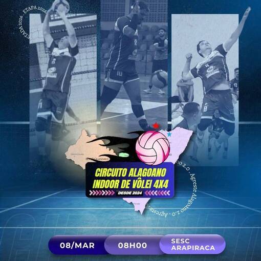 Capa do evento Circuito Alagoano Indor de Volei 4x4 2.0
