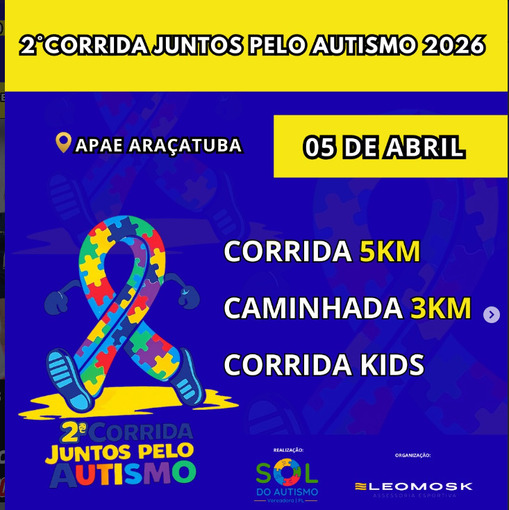 Event cover 2�CORRIDA JUNTOS PELO AUTISMO