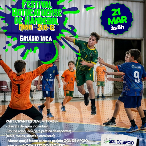 Capa do evento 1� FESTIVAL BOTUCATUENSE DE HANDEBOL - SUB-12