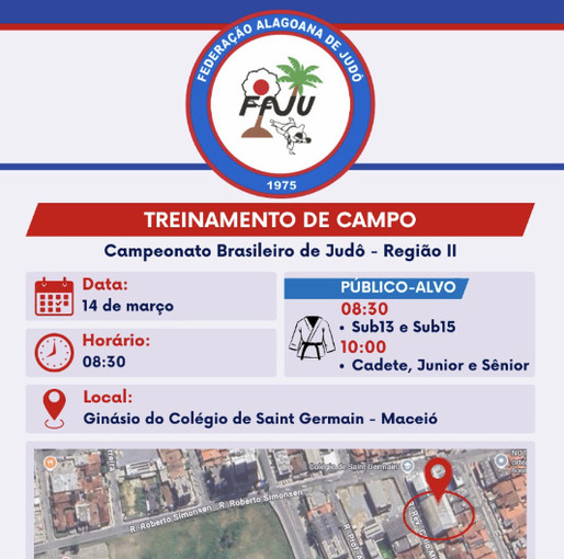 Event cover Treinamento de Campo - CBJ - Regi�o II - MACEI�