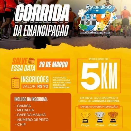 Event cover Corrida da Emancipa��o - Jaguaribara 69 anos