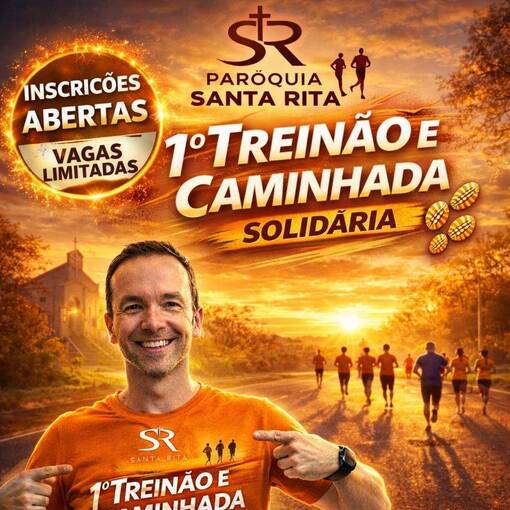 Event cover 1� Trein�o e Caminhada Solid�ria Par�quia Santa Rita 