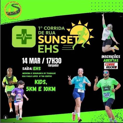 Event cover  1� CORRIDA DE RUA SUNSET EHS