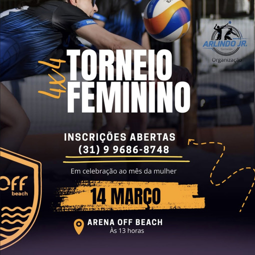 Event cover Torneio Feminino de V�lei 4x4 na Arena OFF Beach