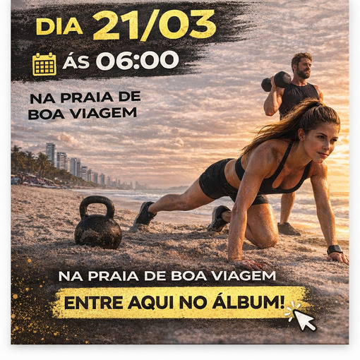 Event cover VENHA PARTICIPAR DO FUNCIONAL  BOA VIAGEM  DIA 21/03- BAIXE AS INFORMA��ES GR�TIS 
