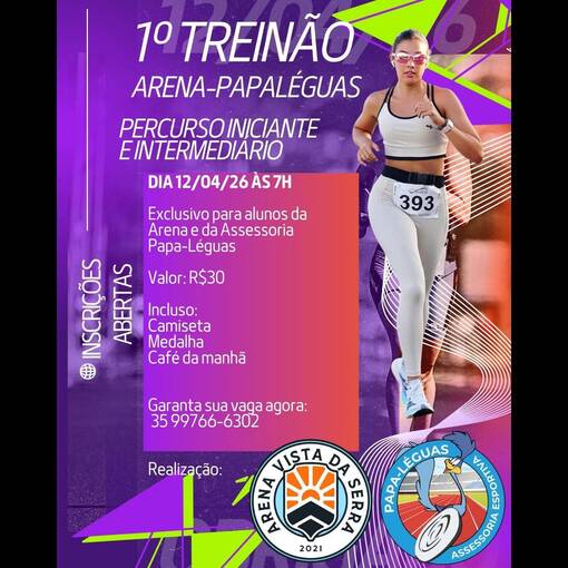 Capa do evento 1� Trein�o Arena-Papal�guas