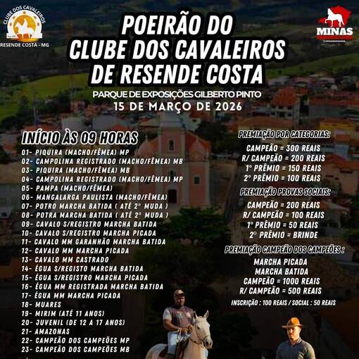 Event cover Poeir�o do Clube dos Cavaleiros de Resende Costa