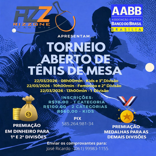 Event cover TORNEIO ABERTO DE TENIS DE MESA 
