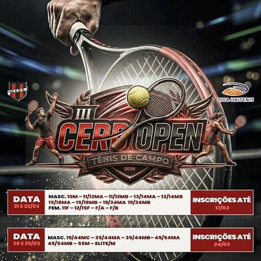 Event cover III - CERD OPEN DE TÊNIS  Descalvado - SP