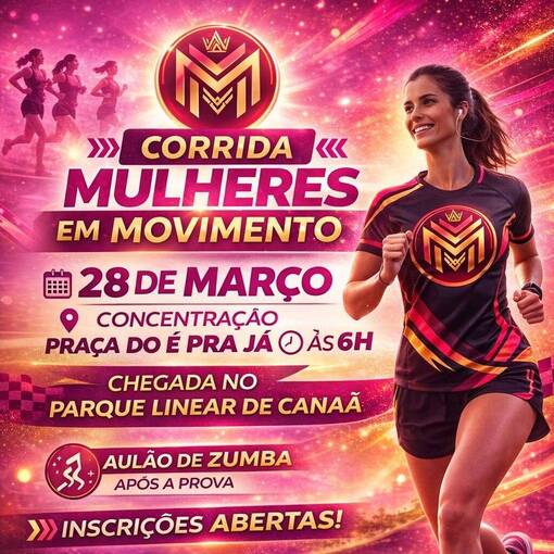 Event cover CORRIDA MULHERES EM MOVIMENTO