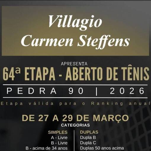 Event cover 64� - Villagio Carmen Steffens - Aberto de T�nis - Pedra 90 - Ribeir�o Preto - CFTRP