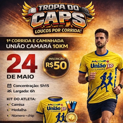 Capa do evento TROPA DO CAPS - LOUCOS POR CORRIDA
