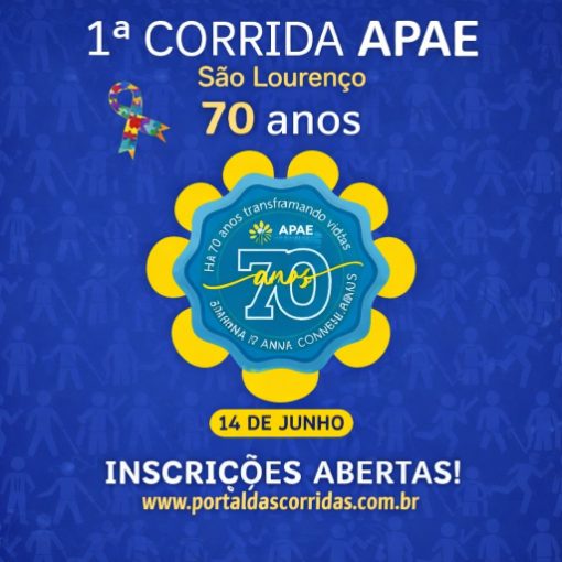 Portada del evento 1� Corrida da APAE S�o Louren�o - 70 anos