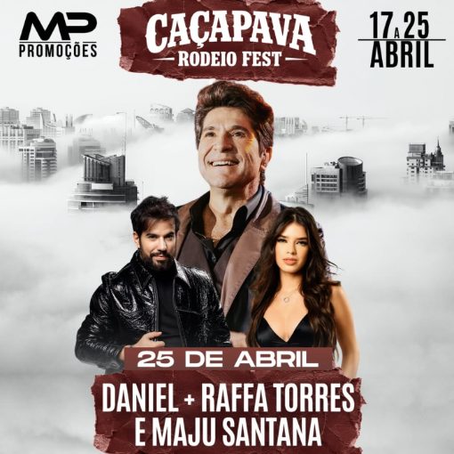 Event cover CANTOR DANIEL - CA�APAVA RODEIO FEST - Ca�apava - SP (S�BADO 28/04)