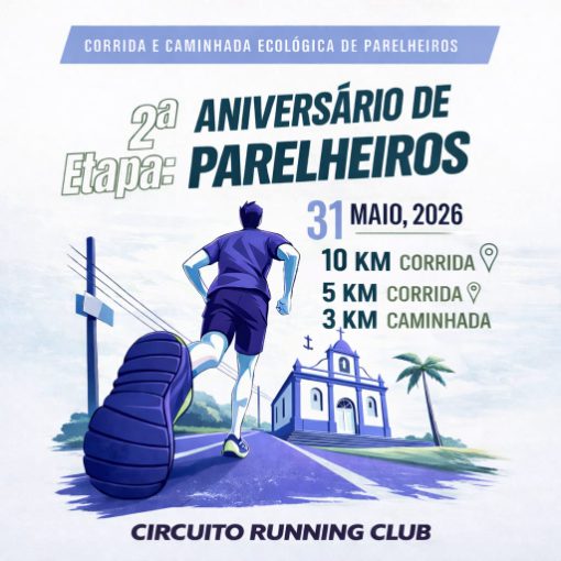 Capa do evento 2� CORRIDA E CAMINHADA ECOL�GICA DE PARELHEIROS - CIRCUITO RUNNING CLUB