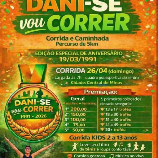 Copertura dell'evento Dani-se vou correr 