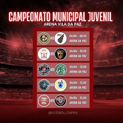 Capa do evento Campeonato Municipal Juvenil - Sub 18