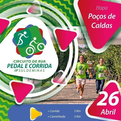 Portada del evento Circuito de rua pedal e corrida IFSULDEMINAS 2026 - Etapa Po�os de Caldas
