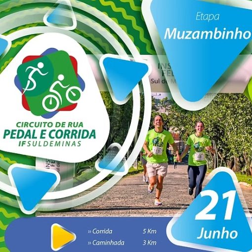 Portada del evento CIRCUITO DE RUA PEDAL E CORRIDA IFSULDEMINAS 2026 - ETAPA MUZAMBINHO