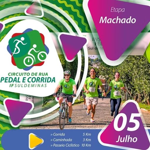 Portada del evento CIRCUITO DE RUA PEDAL E CORRIDA IFSULDEMINAS 2026 - ETAPA MACHADO