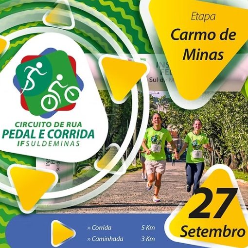 Portada del evento CIRCUITO DE RUA PEDAL E CORRIDA IFSULDEMINAS 2026 - ETAPA CARMO DE MINAS
