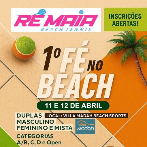 Couverture de l'�v�nement 1� F� no Beach - Re Maia Beach Tennis - Maria da F�