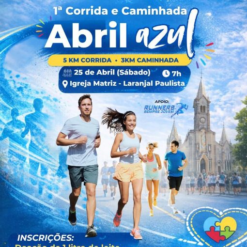 Event cover 1� Corrida e Caminhada Abril Azul | Laranjal Paulista-SP