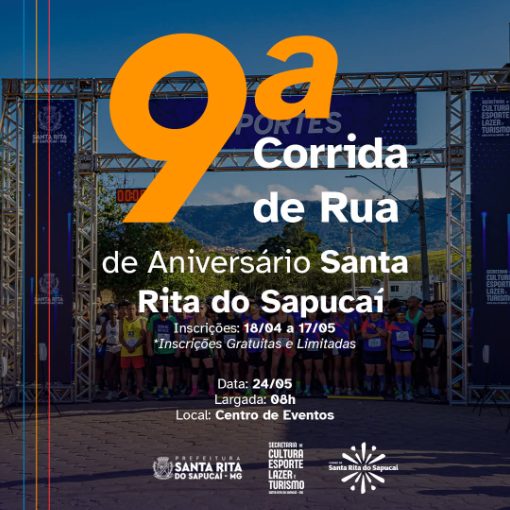 Event cover 9� Corrida de Rua Anivers�rio de Santa Rita do Sapuca� 