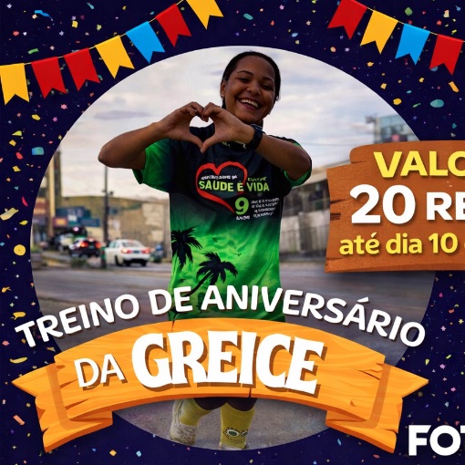 Event cover Treino de Aniversario de Greice