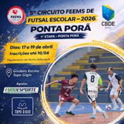 Copertura dell'evento 5 CIRCUITO FEEMS DE FUTSAL ESCOLAR 2026 - PONTA POR�