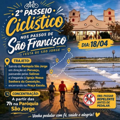 Capa do evento 2° Passeio Ciclístico  Nos Passos de São Francisco