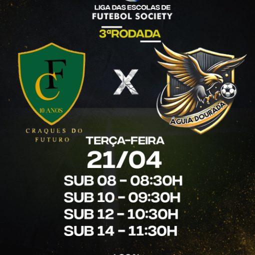 Event cover Liga das Escolas de futebol Society - Craques do Futuro vs �guia dourada