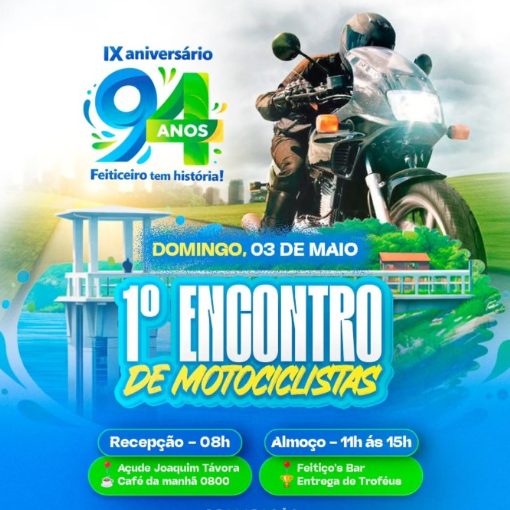 Event cover 1� Encontro de motociclistas de Feiticeiro.