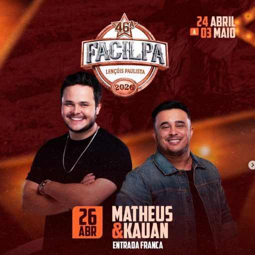 Event cover Matheus e Kauan | 46� FACILPA LEN��IS PAULISTA 