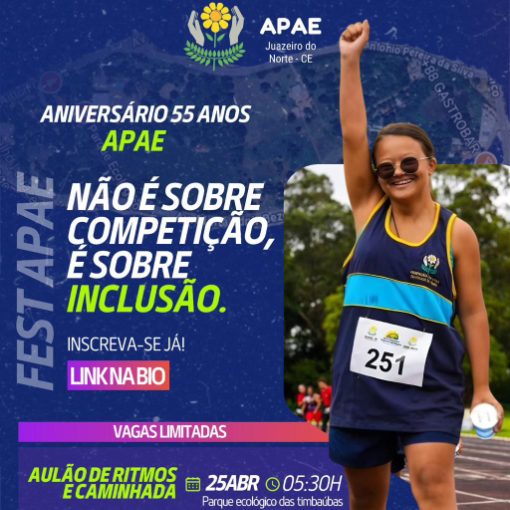 Event cover Caminhada Anivers�rio 55 anos APAE Juazeiro do Norte