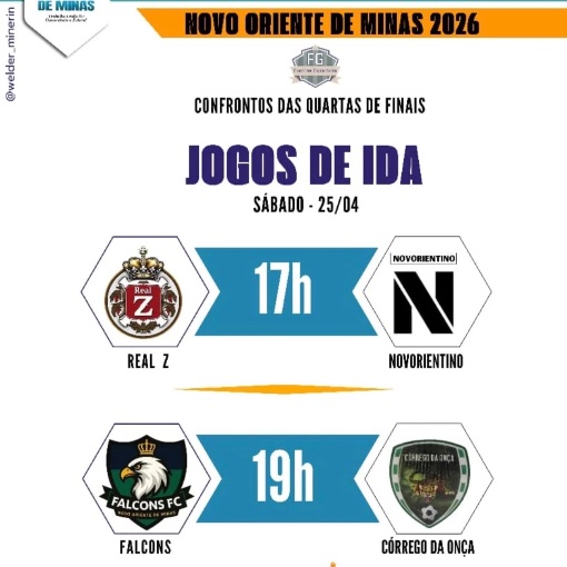 Event cover Futebol Quartas de Final - Ida 25/04 - Falcons vs. C�rrego da Onca