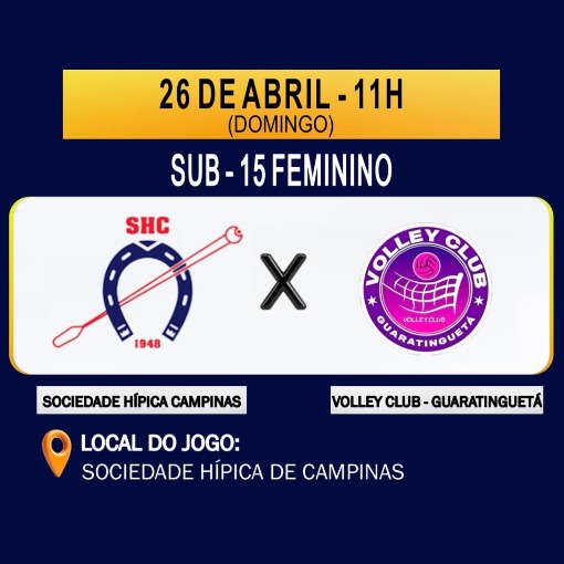 Event cover H�pica Campinas x Volley Club Guaratinguet� - LRV Sub-15