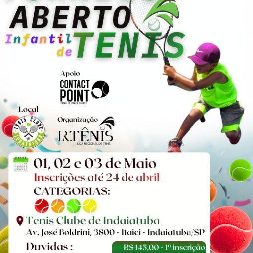 Event cover Torneio Aberto de Tenis Infantil - Etapa Indaiatuba