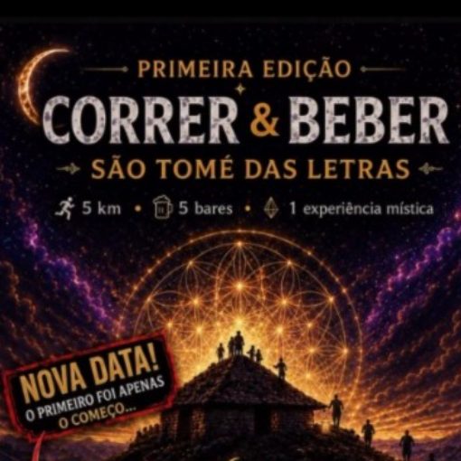 Portada del evento Correr e Beber Experiência - São Thomé das Letras 