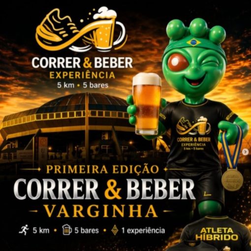 Capa do evento Correr e Beber Experi�ncia - Varginha