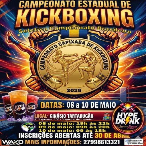 Event cover Campeonato Estadual de kickboxing .dias 9 e 10 