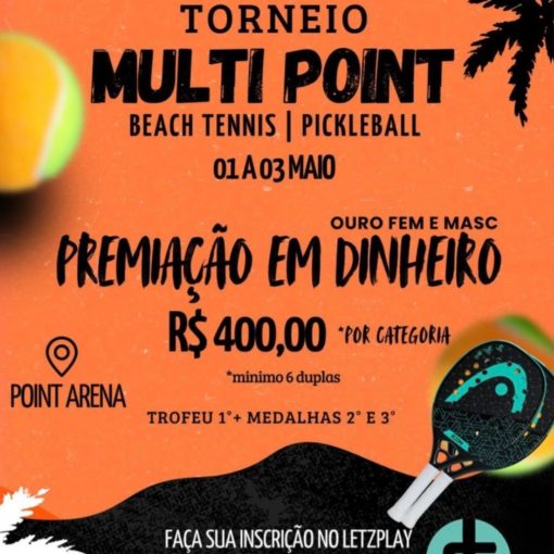 Capa do evento Torneio Multi Point Beach T�nis e Pickleball - S�o Pedro