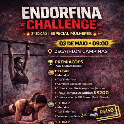 Event cover Endorfina Challenge - 3� Ed. Especial Mulheres