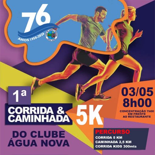Event cover I Corrida & Caminhada - Clube Agua Nova
